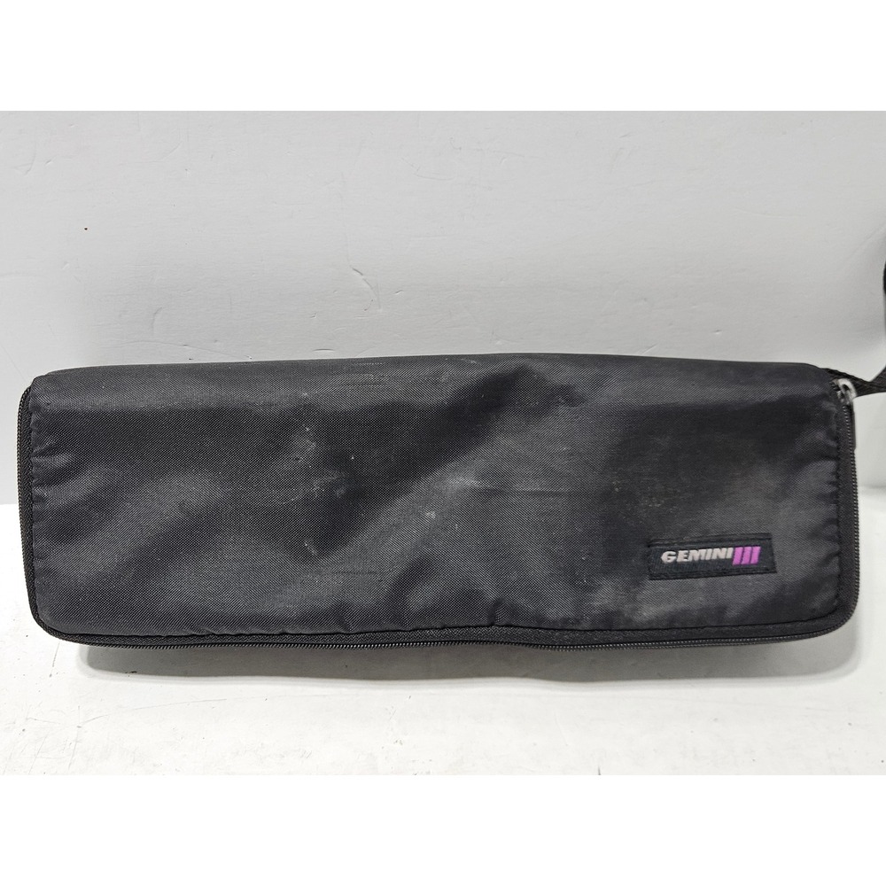 Gemini  15 Capacity Audio Cassette Tape Storage Case Black Nylon Vintage 1993